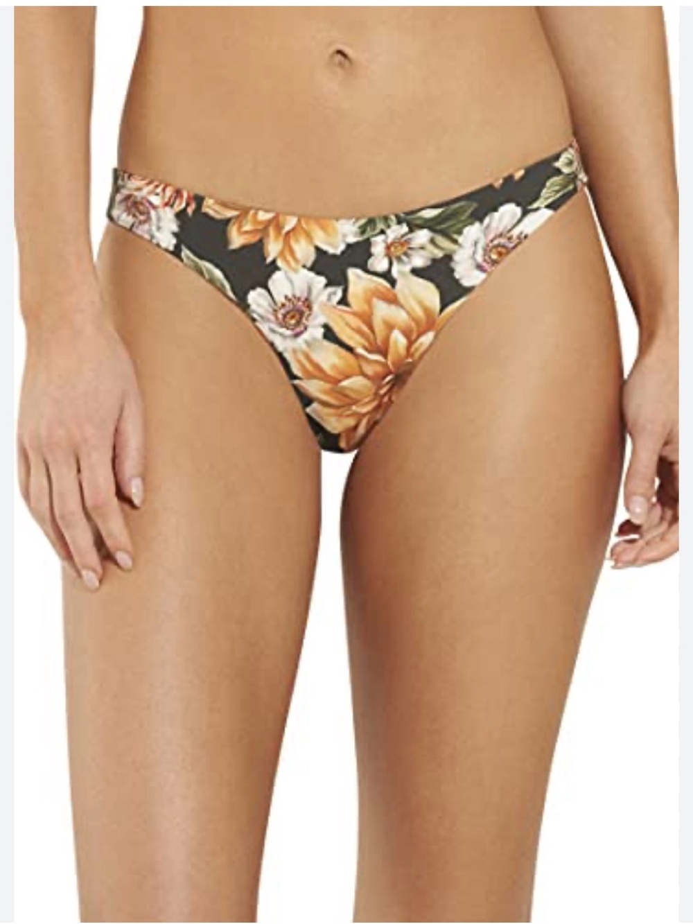 H&M Dark Tropical Orchid & Animal Print Bikini Bottoms - Size US 10